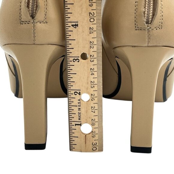 Zara Womens High Heel Ankle Boots Booties Tan Back Zipper EU 37 US 6.5 Mob Wife - Picture 14 of 16